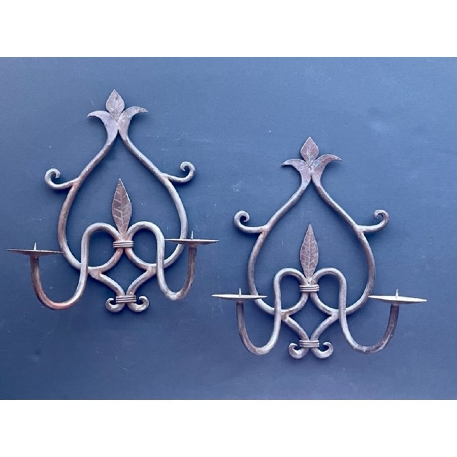 ANTIQUE WALL CANDLE HOLDERS