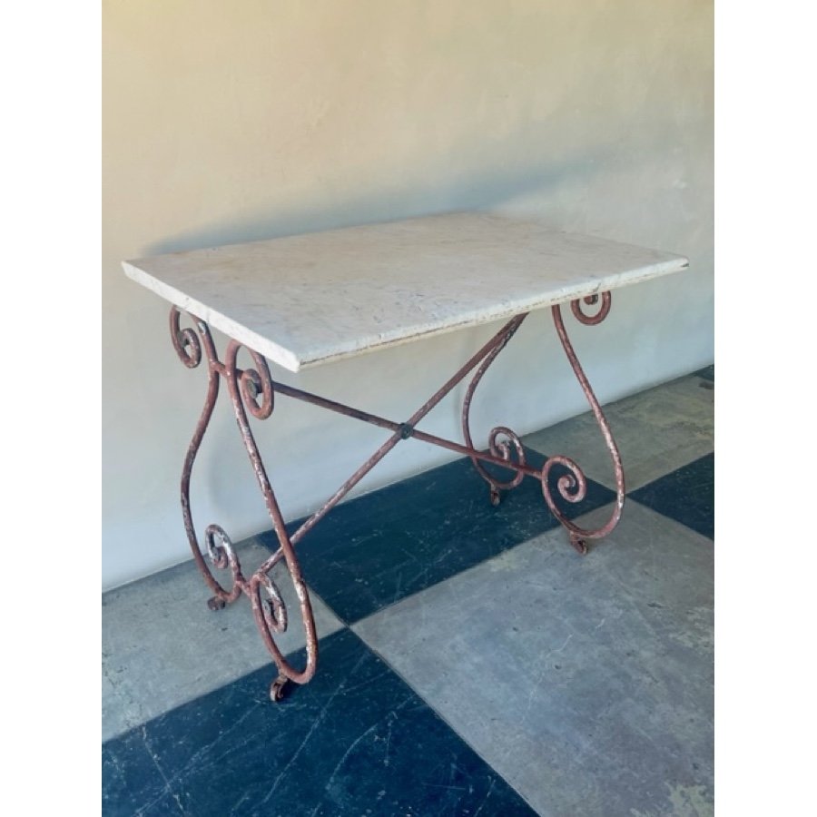 ANTIQUE MARBLE TOP TABLE