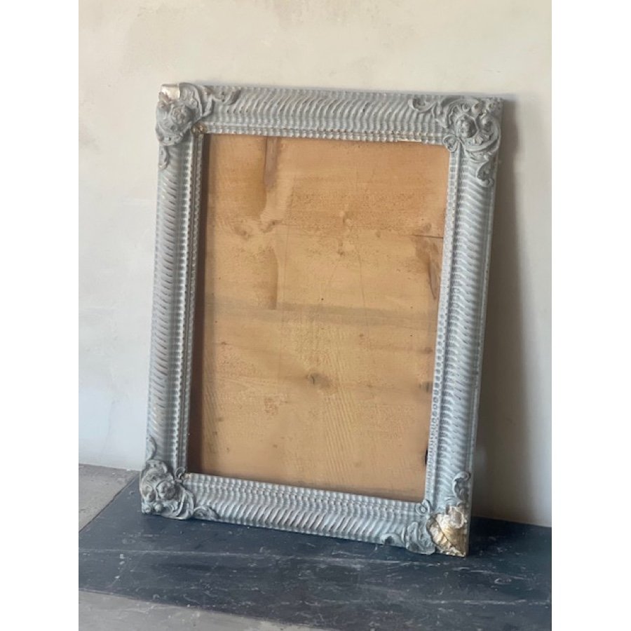 PAINTED BLUE MIRROR FRAME