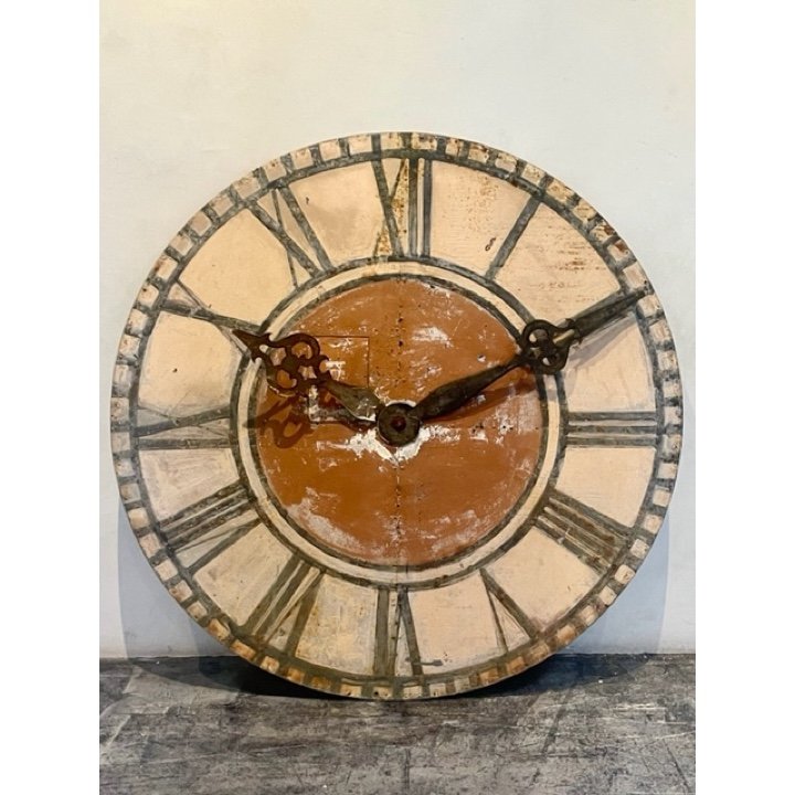 ANTIQUE CLOCK FACE - TERRA COTTA COLOR