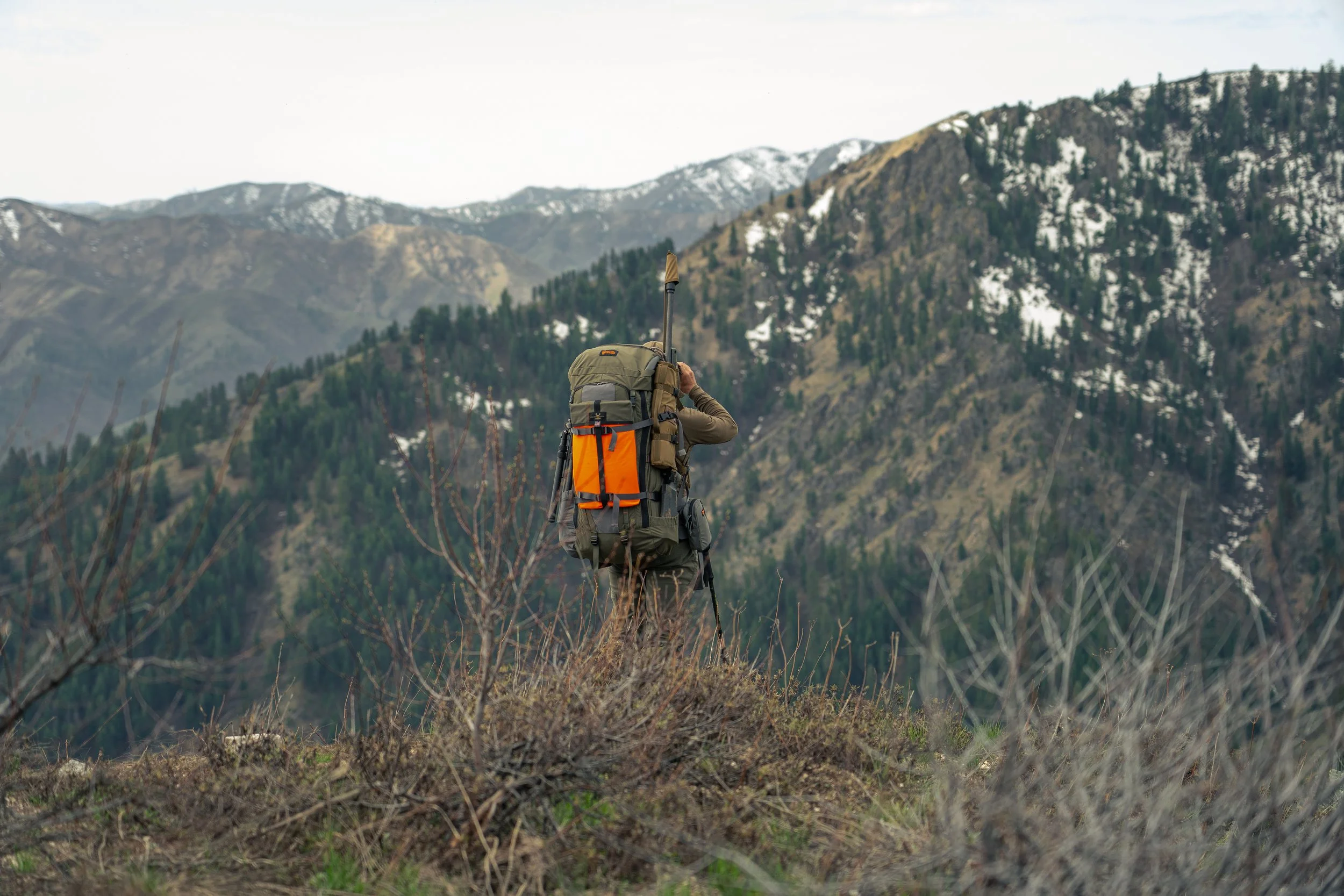 Glassing off the ridgetops for some roaming spring bruins in the idaho backcountry