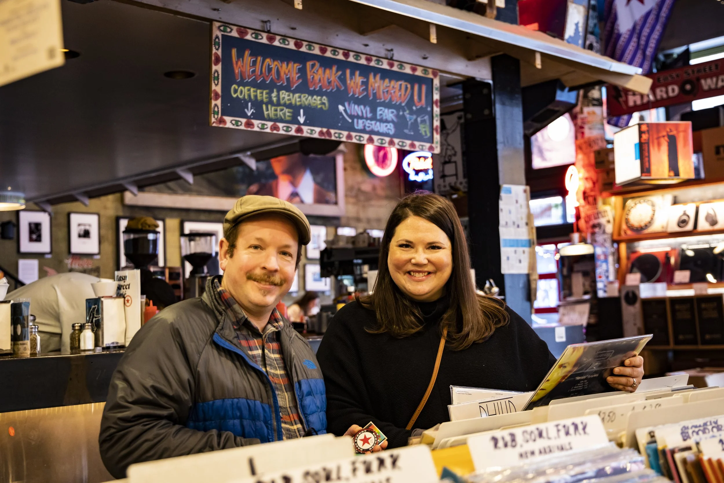 Jaci and Jon - Easy Street Records in West Seattle, Washington