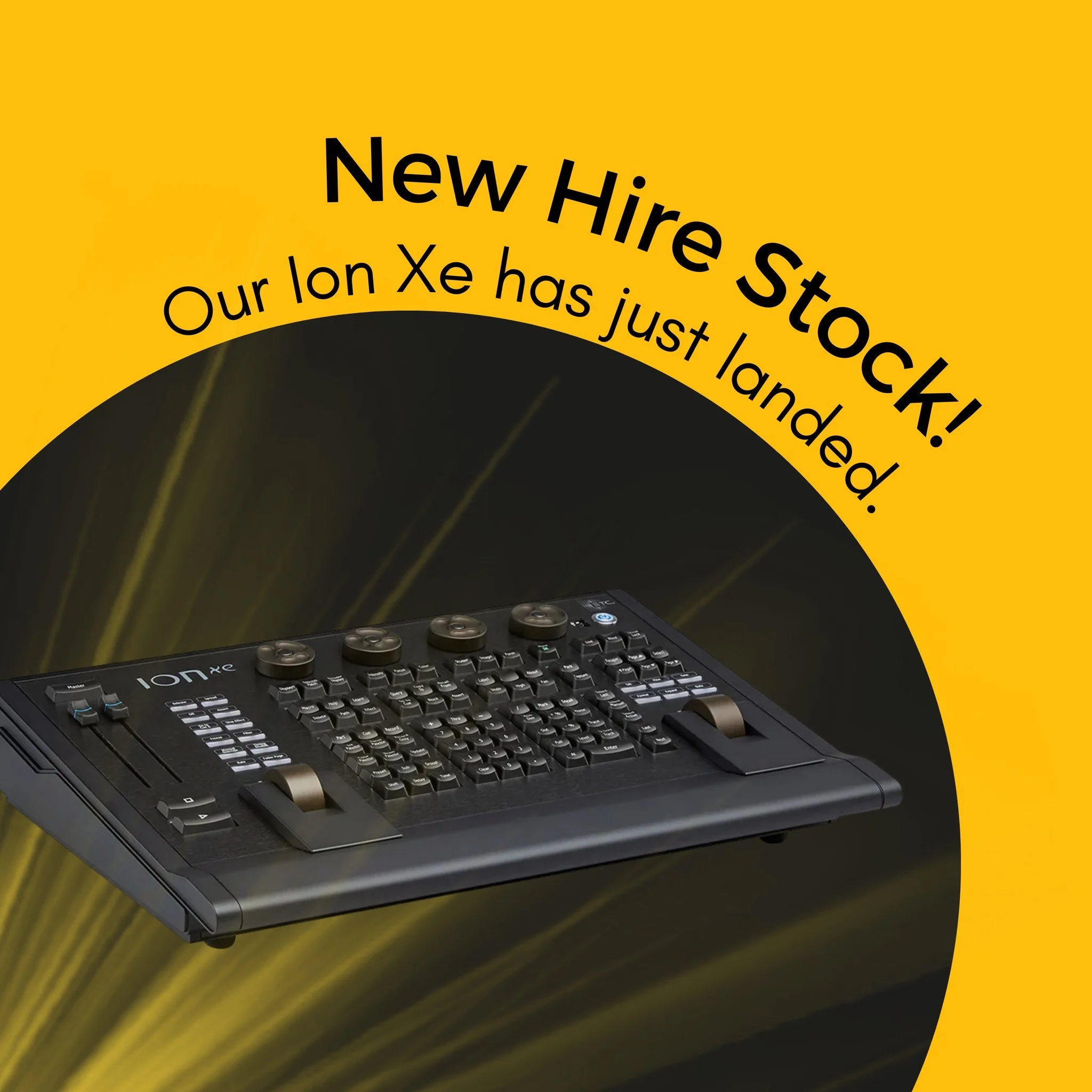 We&rsquo;ve added an ETC Ion Xe to the hire stock &mdash; a brilliant desk for theatre, live events and touring work.

Available now. Drop us a message for availability and details.
