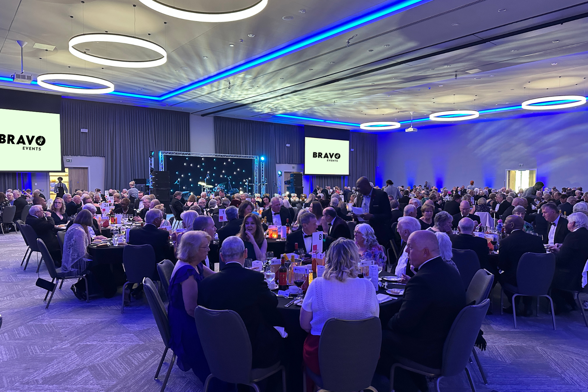 External image of The Princess Theatre flooded in red light.