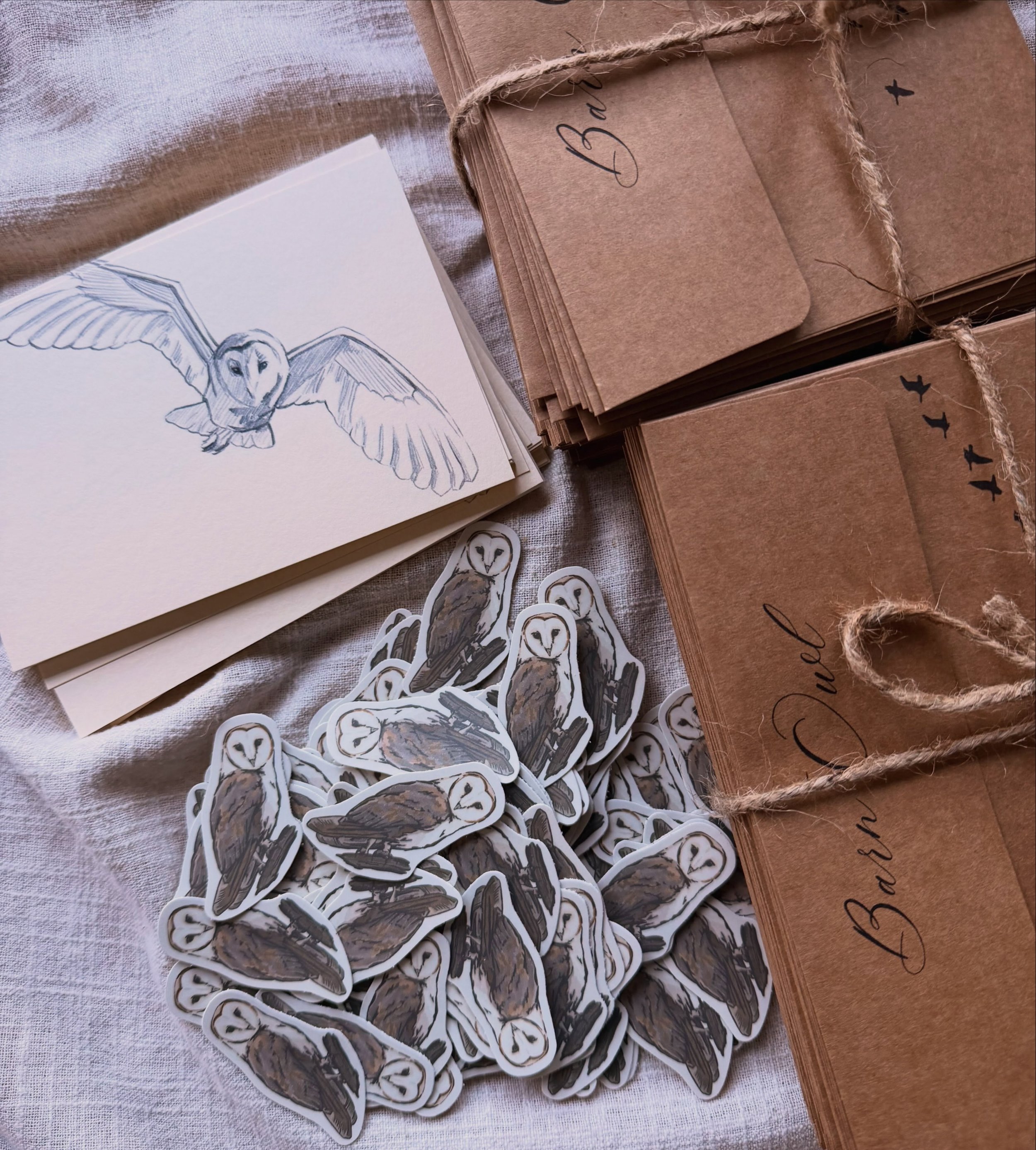Coming to an end of bird girl summer and soaking up all the little bits of sunshine before the long winter. I&rsquo;ll be packaging up barn owls for the foreseeable future with my favorite coworkers, Hubble and Brick (: Sign ups for this month are st
