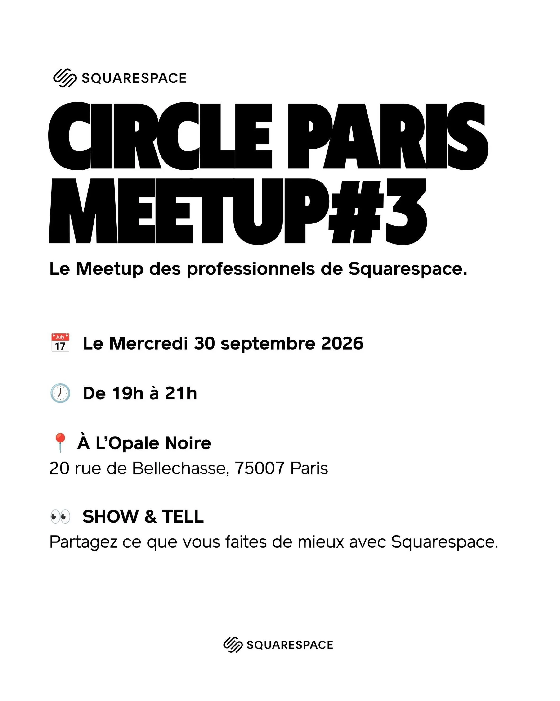 🔗 Le lien d&rsquo;inscription est en bio

J&rsquo;organise pour @squarespace des &eacute;v&eacute;nements destin&eacute;s aux professionnels &agrave; Paris ! 

 #squarespacecircle #circleparis #squarespacecirclemember