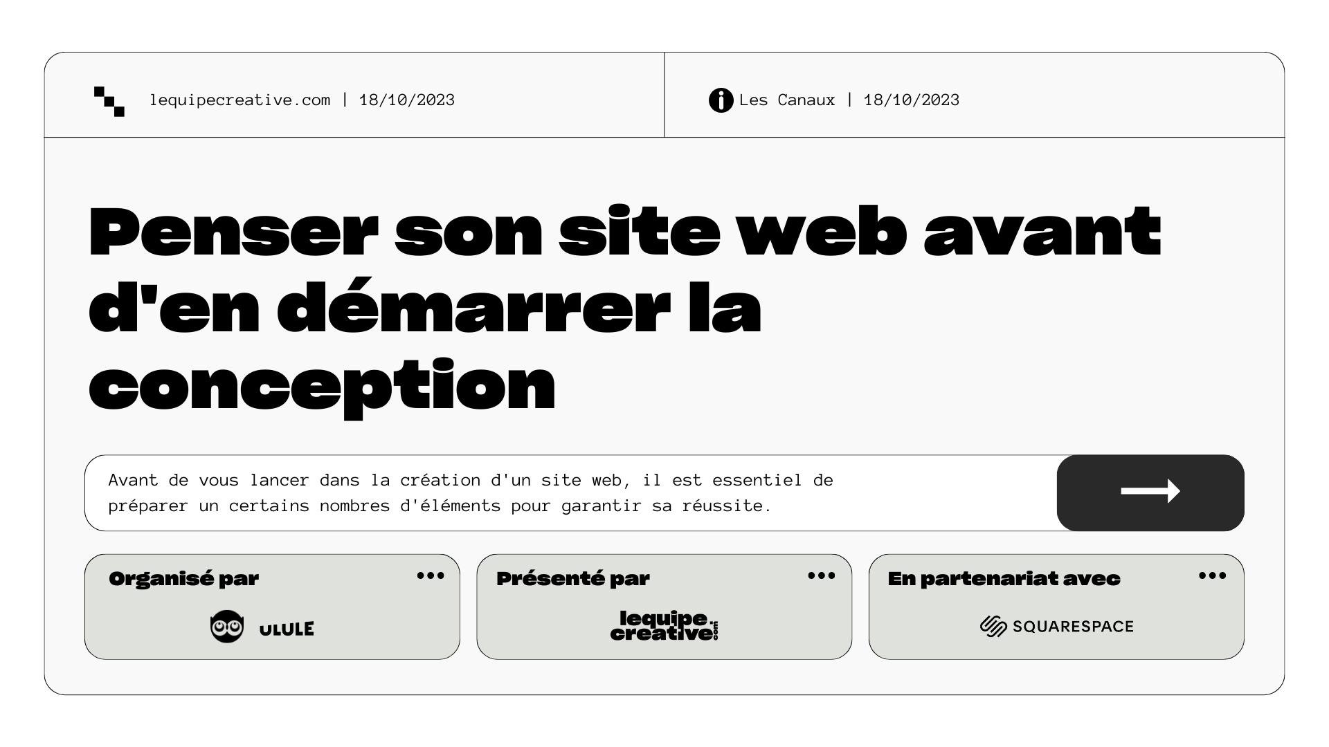 Penser site web avant de démarrer sa conception