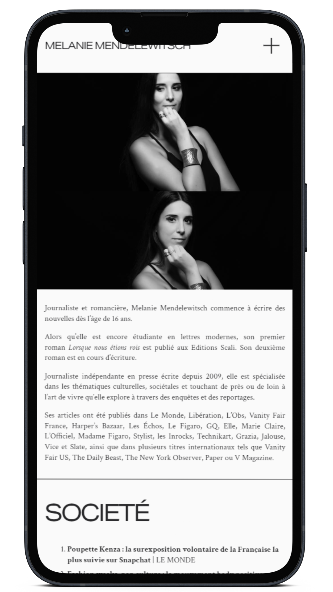 website Squarespace Melanie Mendelewitsch responsive