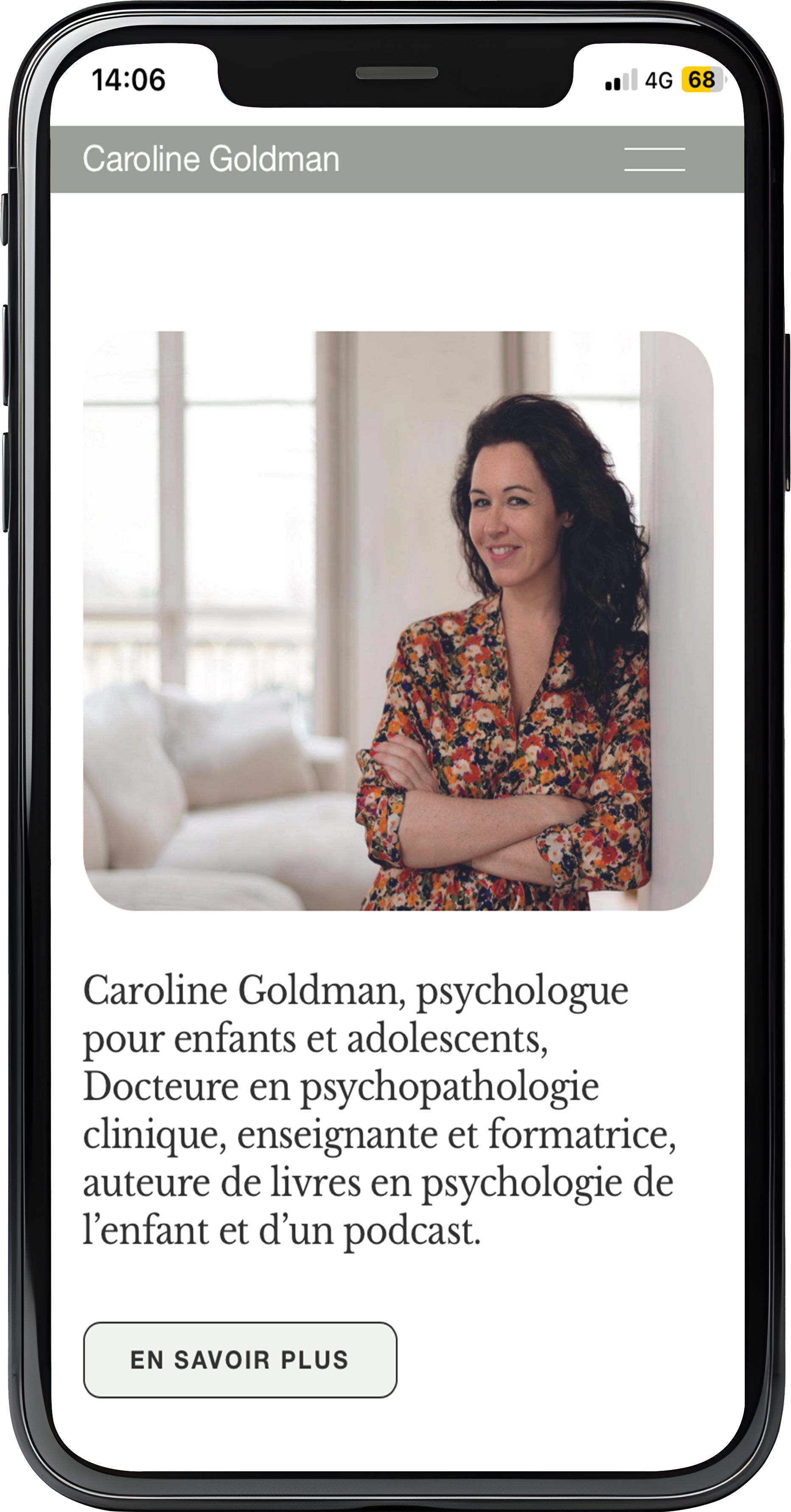 Responsive website Squarespace Caroline Goldman