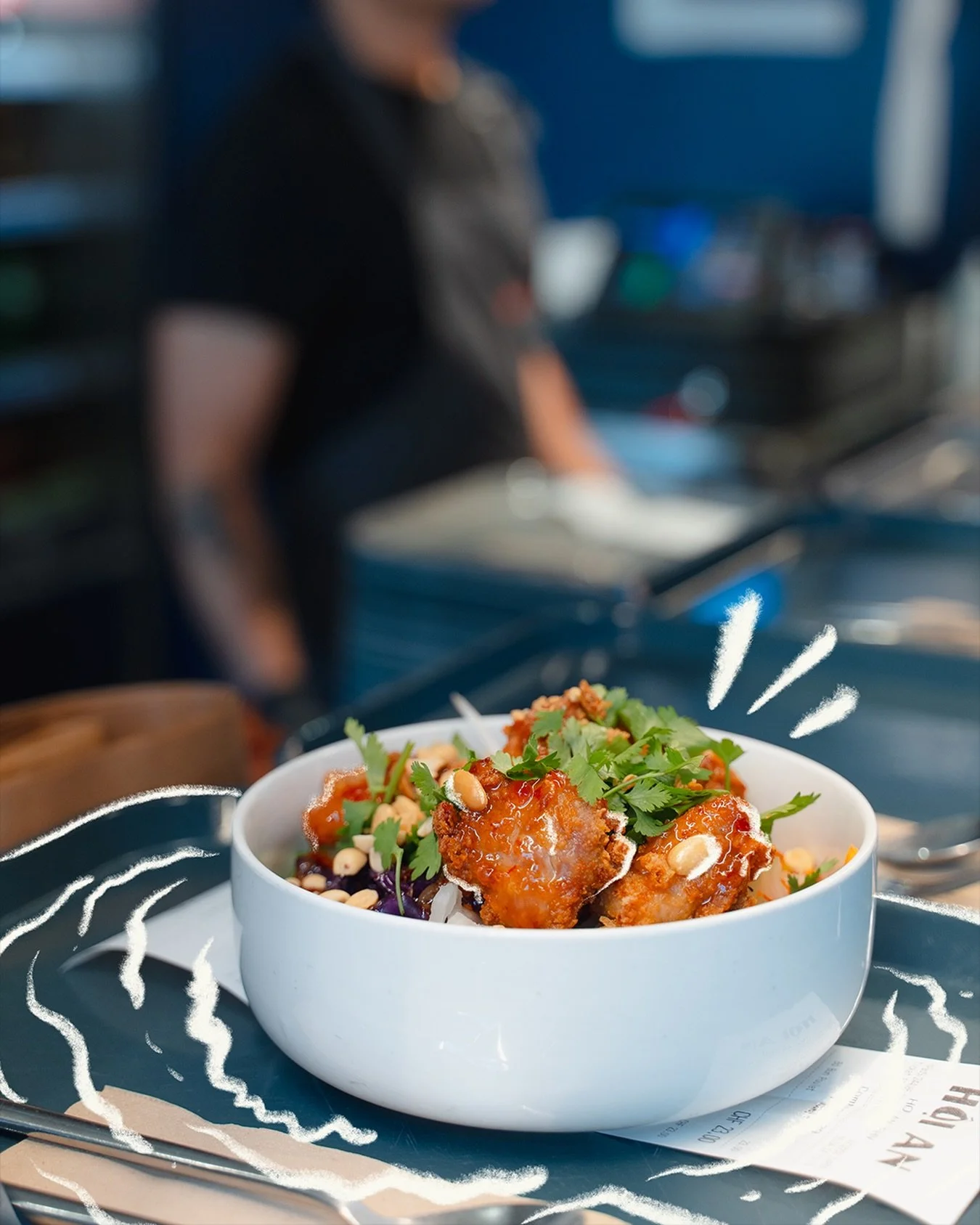 From our kitchen to your table, we believe in serving food that feels as good as it tastes. Vibrant colors and bold flavors are always on the menu.  See you for your next meal? 🥢