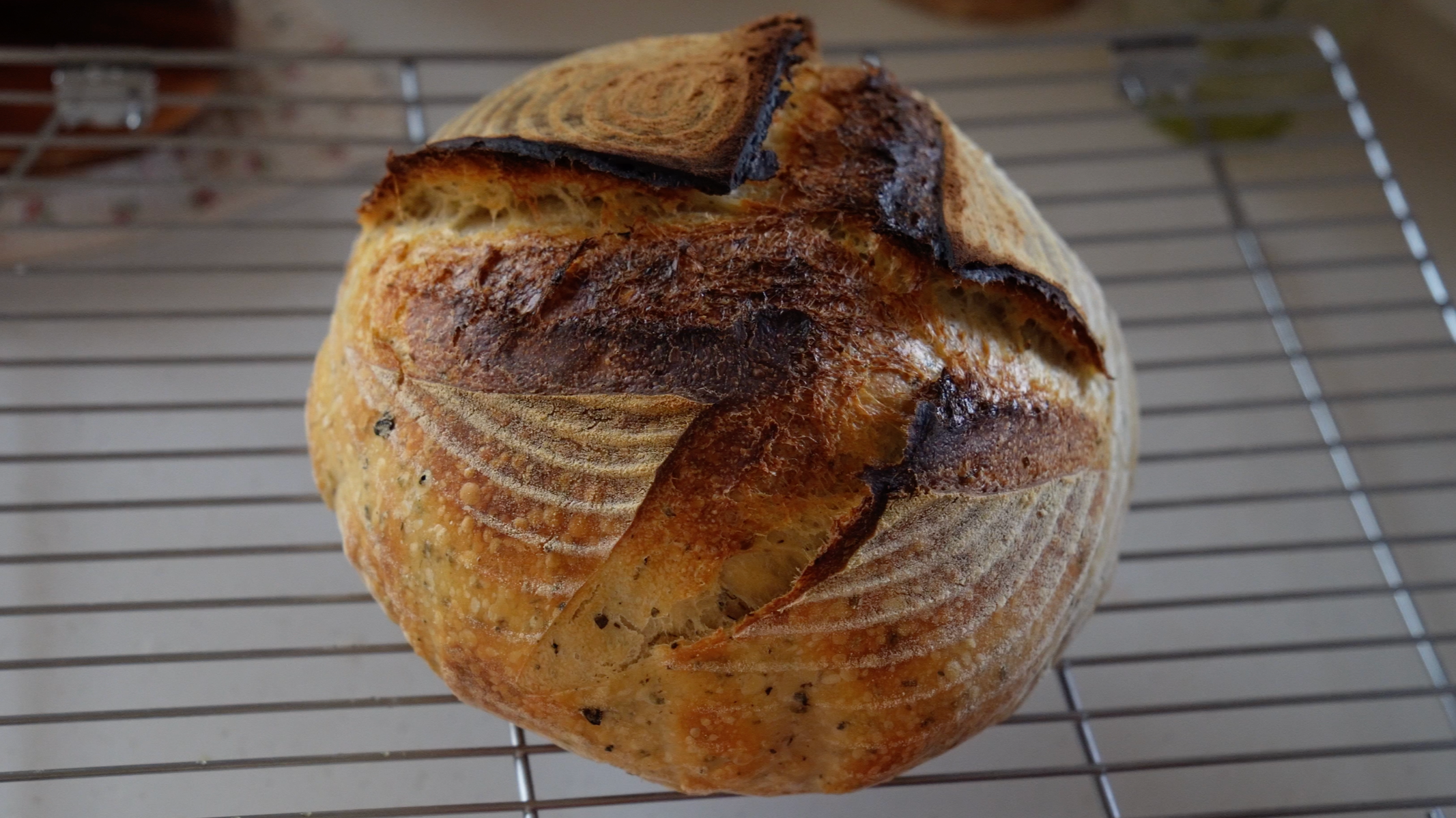 Olive Herb Sourdough Bread