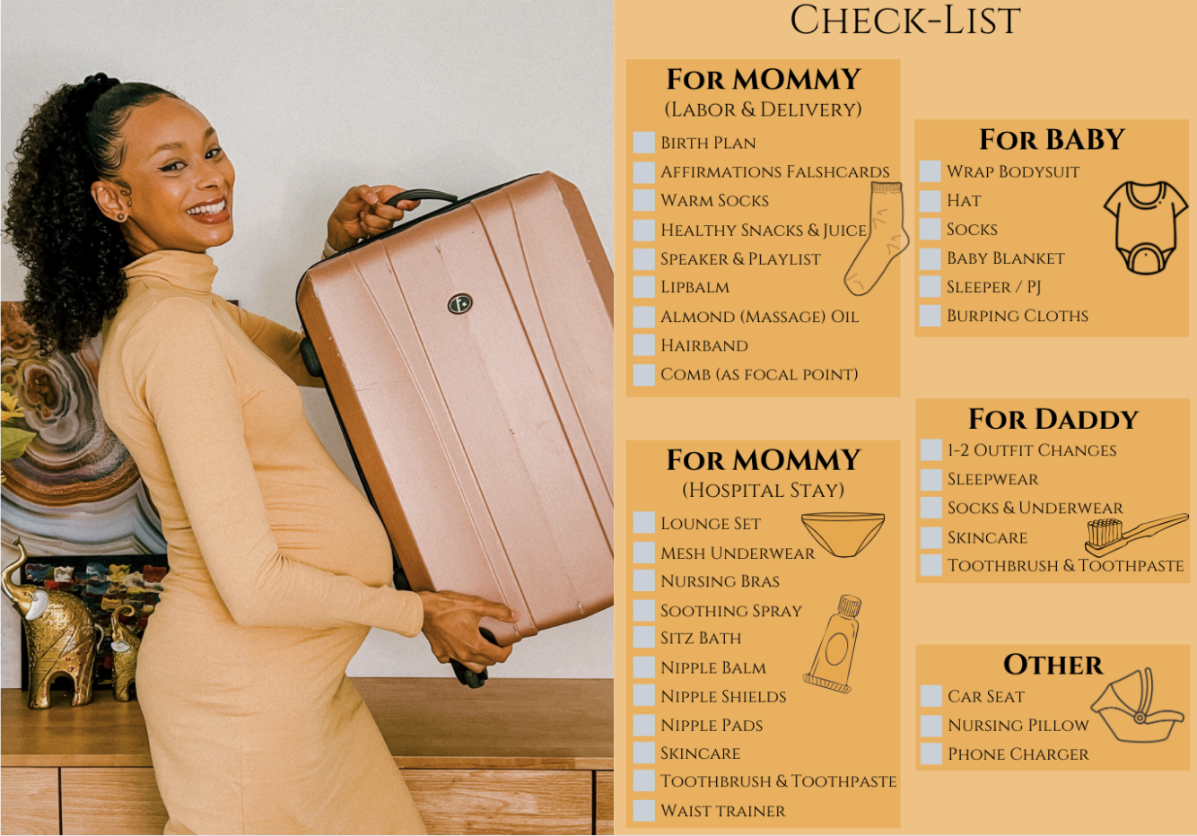 My Hospital Bag Checklist (Essentials for Mom, Dad & Baby) — AISHA BA