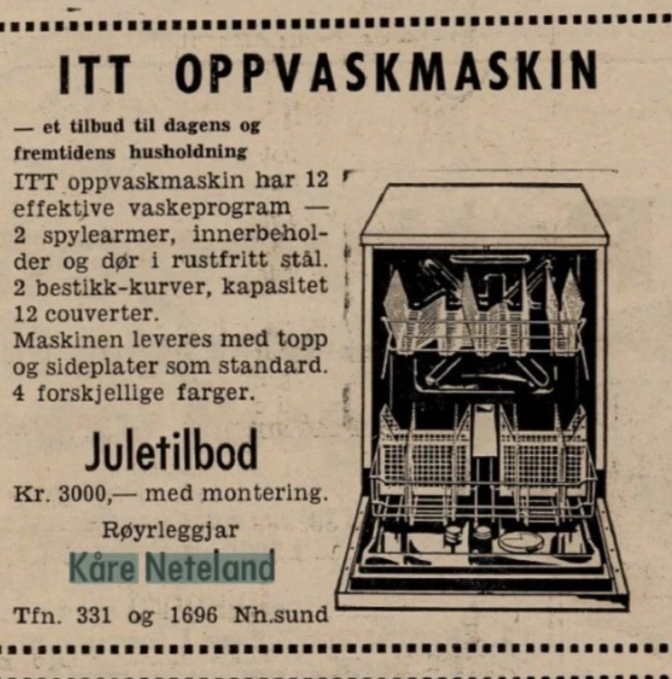 Annonse Hordaland Folkeblad 14.12.1976