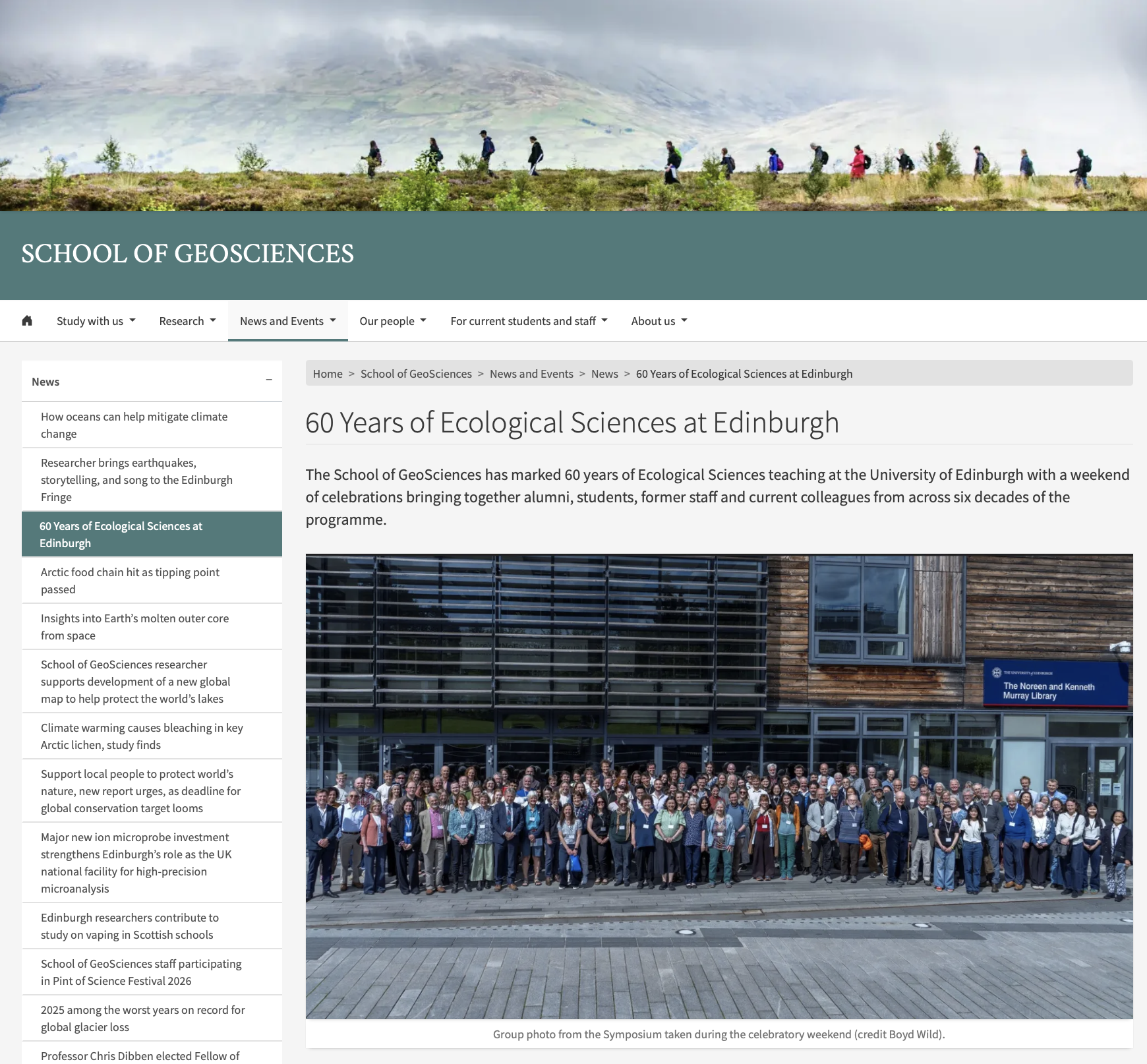 Edinburgh University - Ecology Symposium