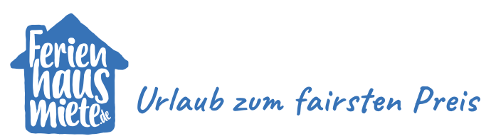 Logo von Ferienhausmiete.de mit dem Slogan 'Urlaub zum fairsten Preis'.