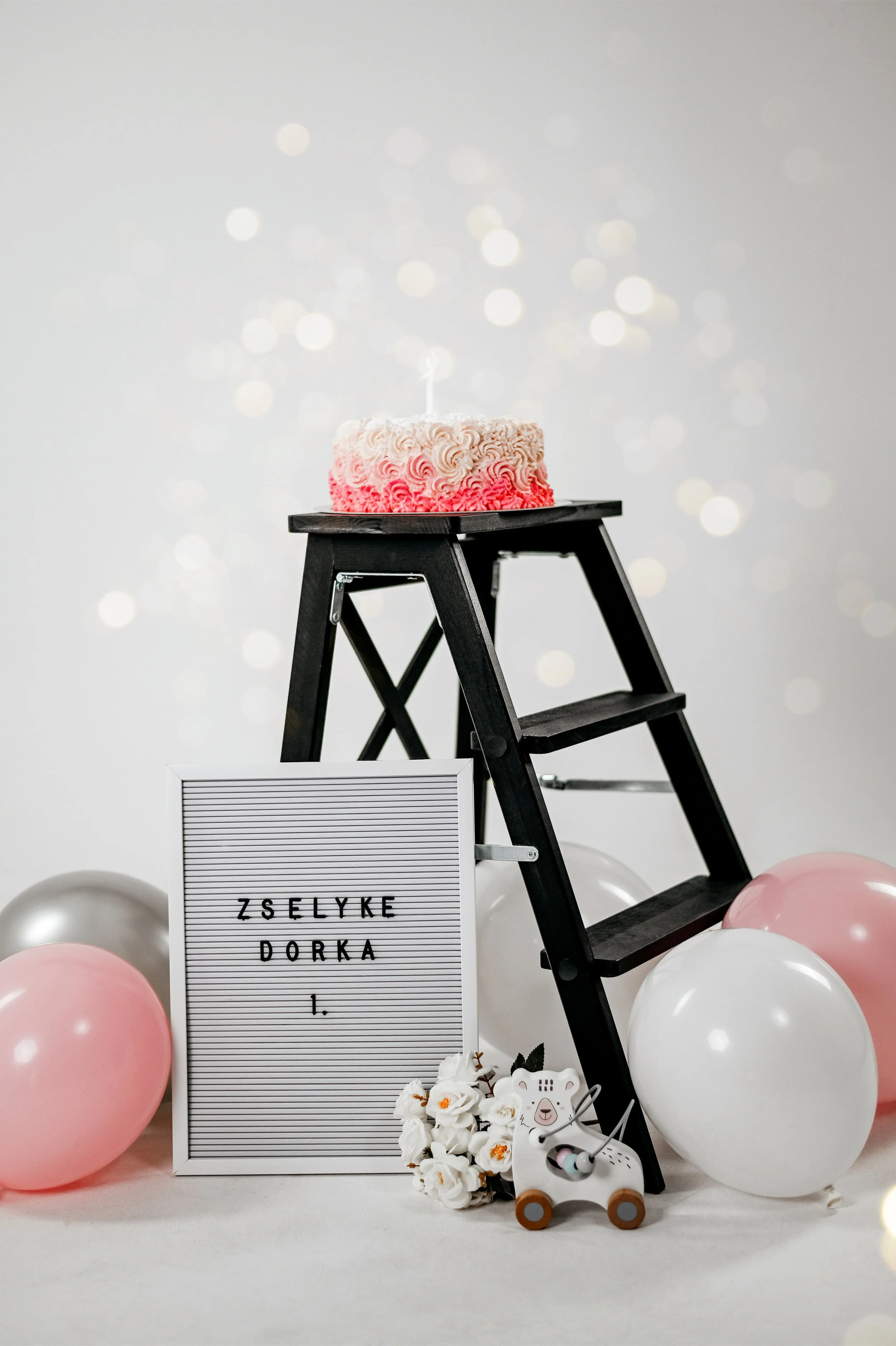 stúdiós fotózás első születésnapra