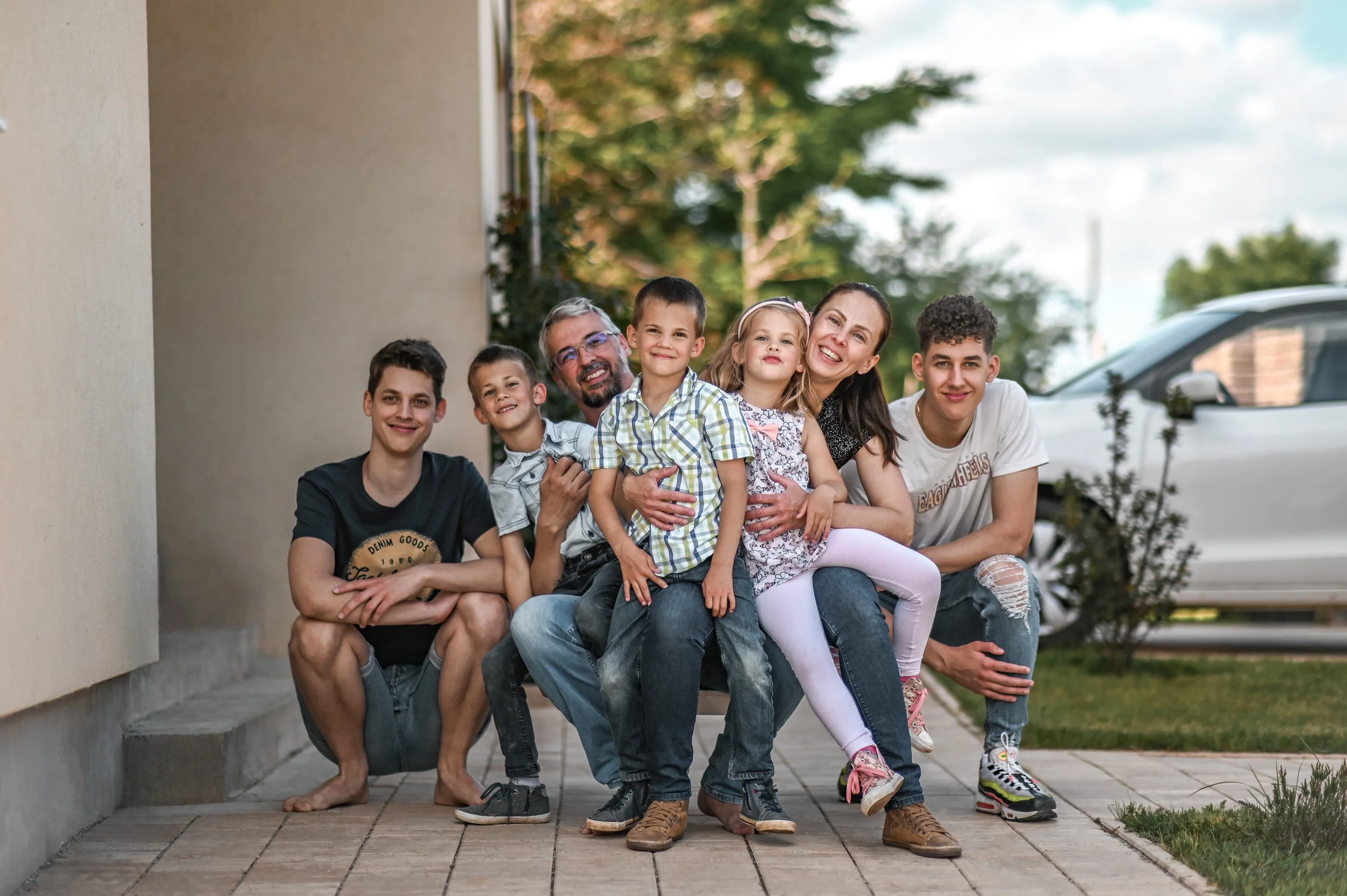 kültéri családi fotózás kisgyerekekkel