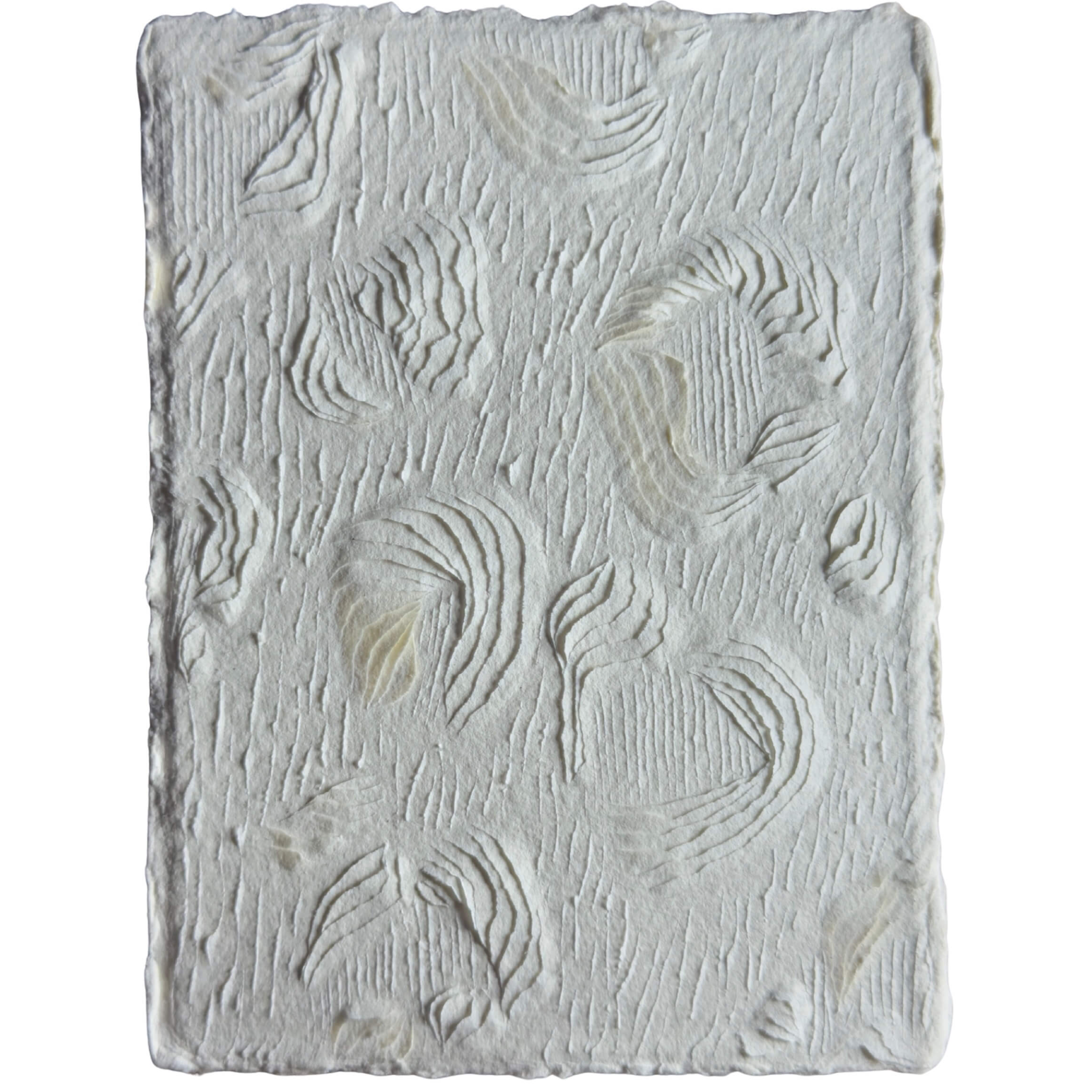 small white leopard print textured paper carving study