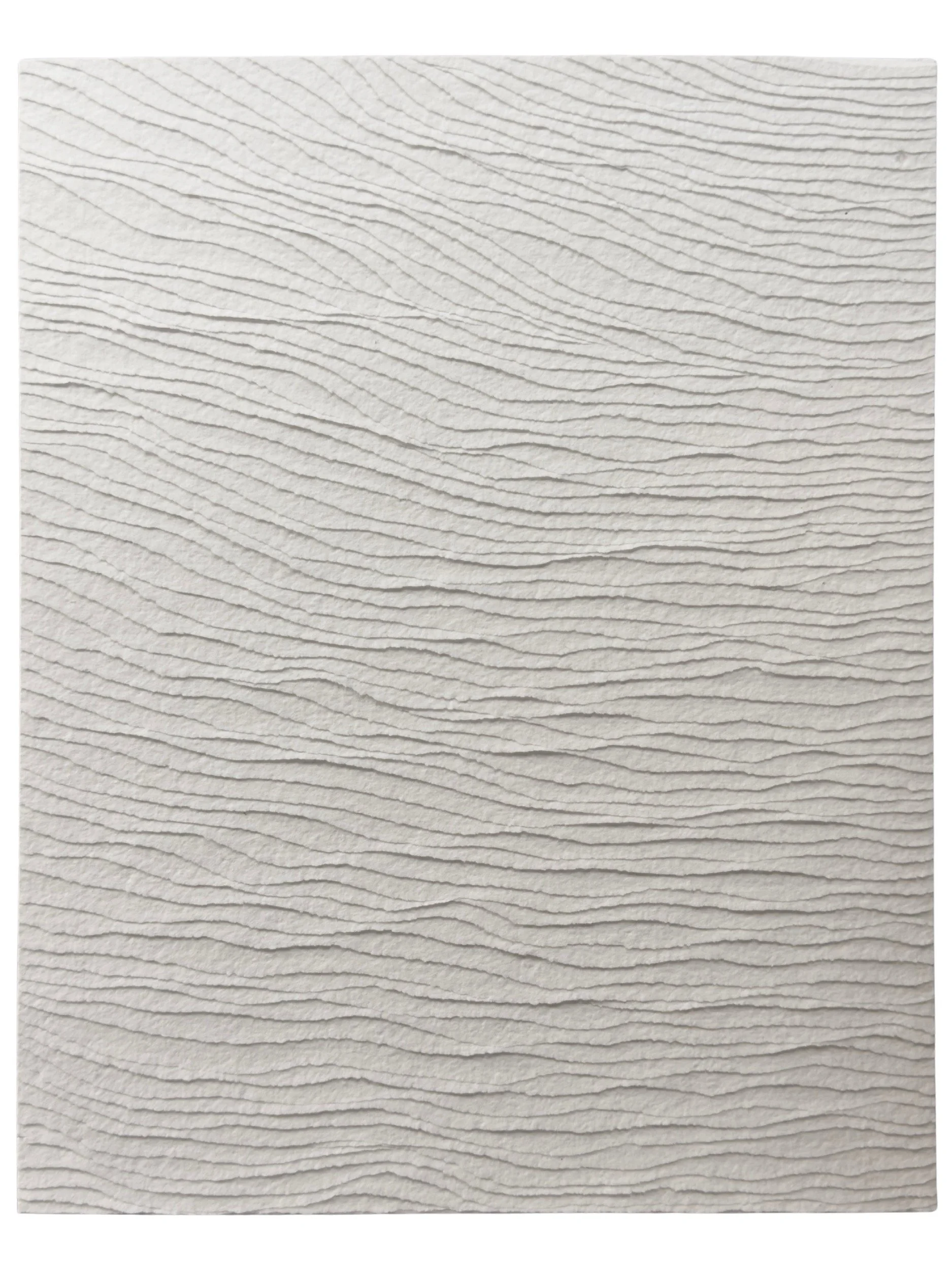 white textural artwork of gentle waves in the sea