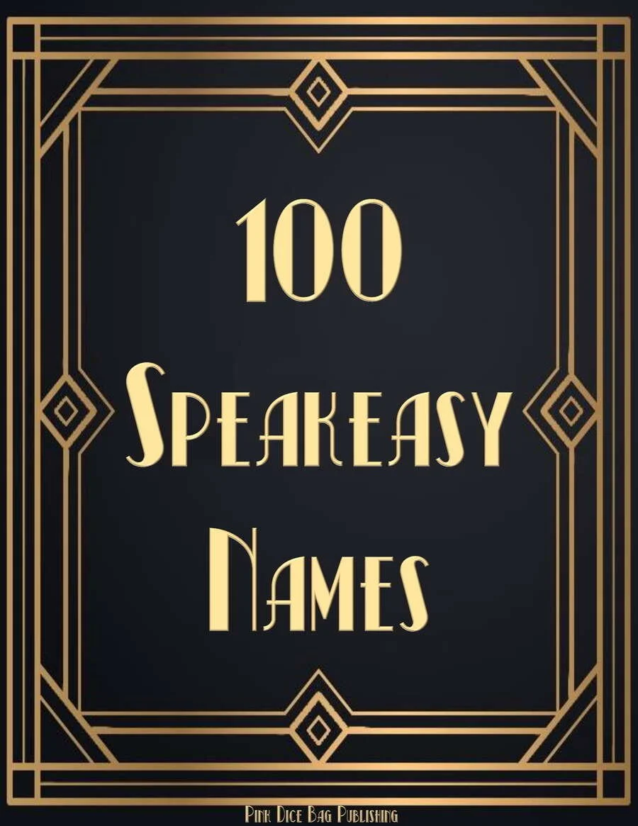 100 1920s Speakeasy Names Pink Dice Bag