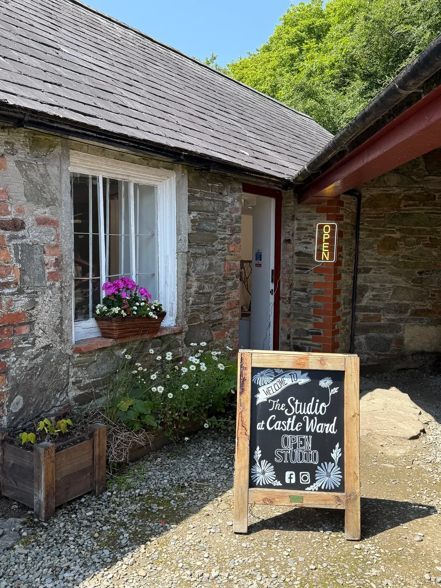 Exterior view of the artists' studio at Castle Ward