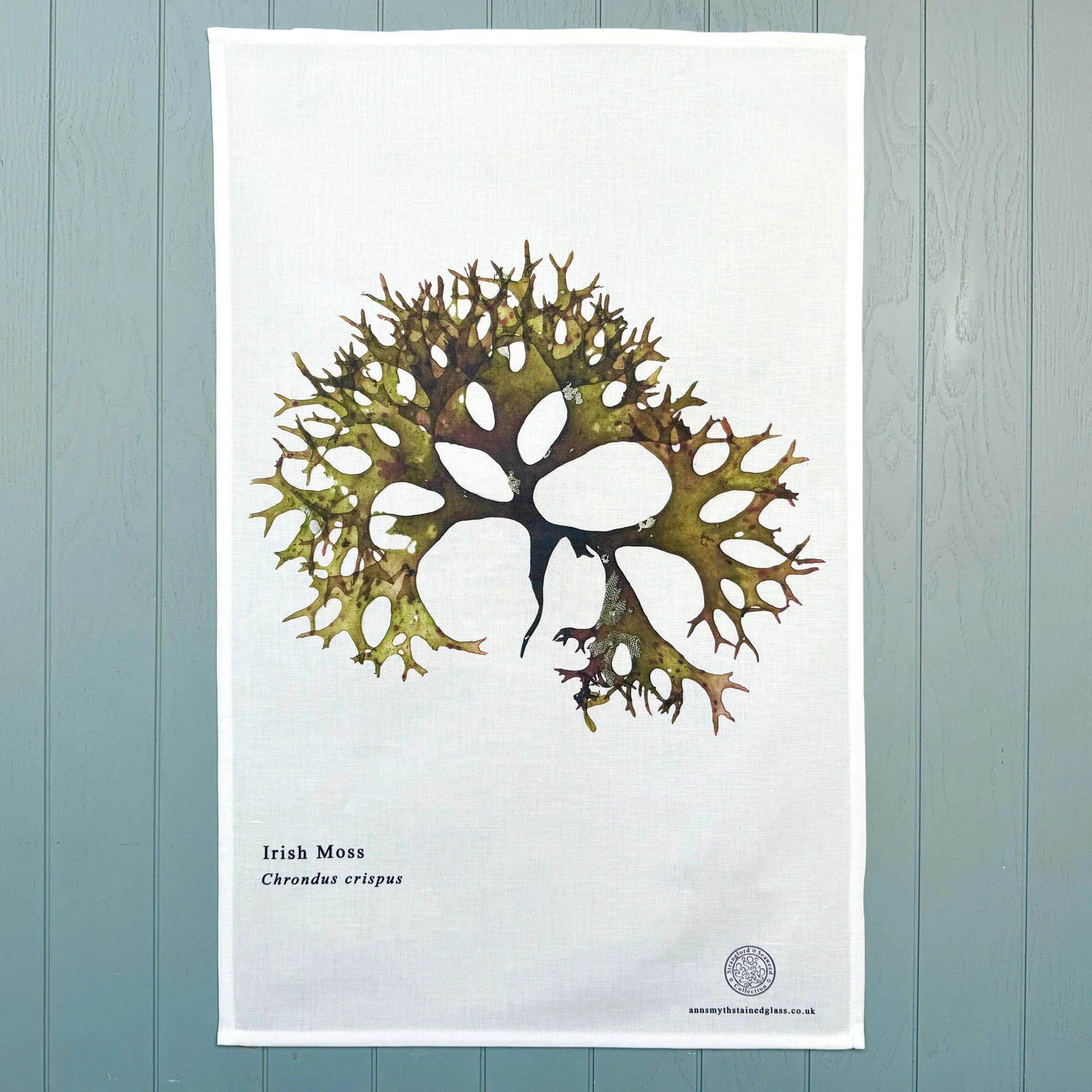 Linen union seaweed tea towel