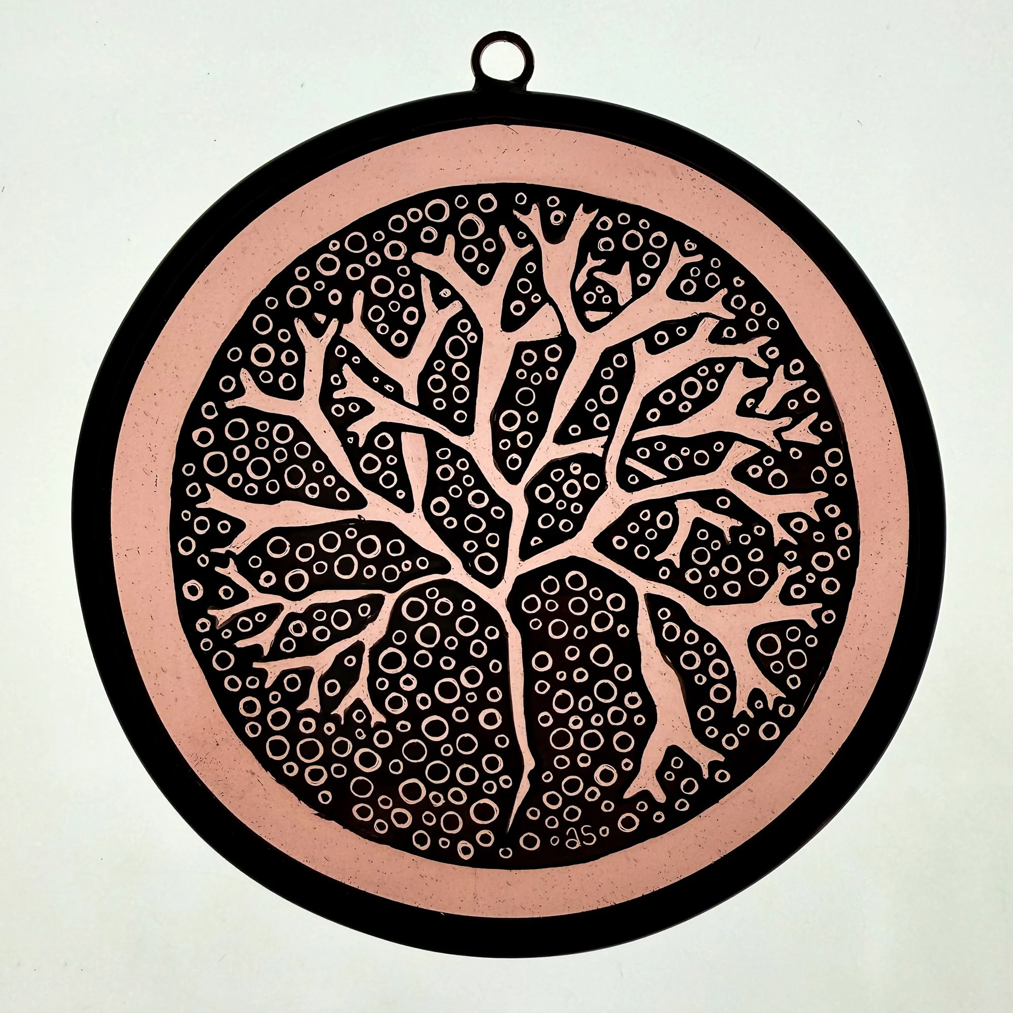 Stained Glass Irish Moss Seaweed Roundel.