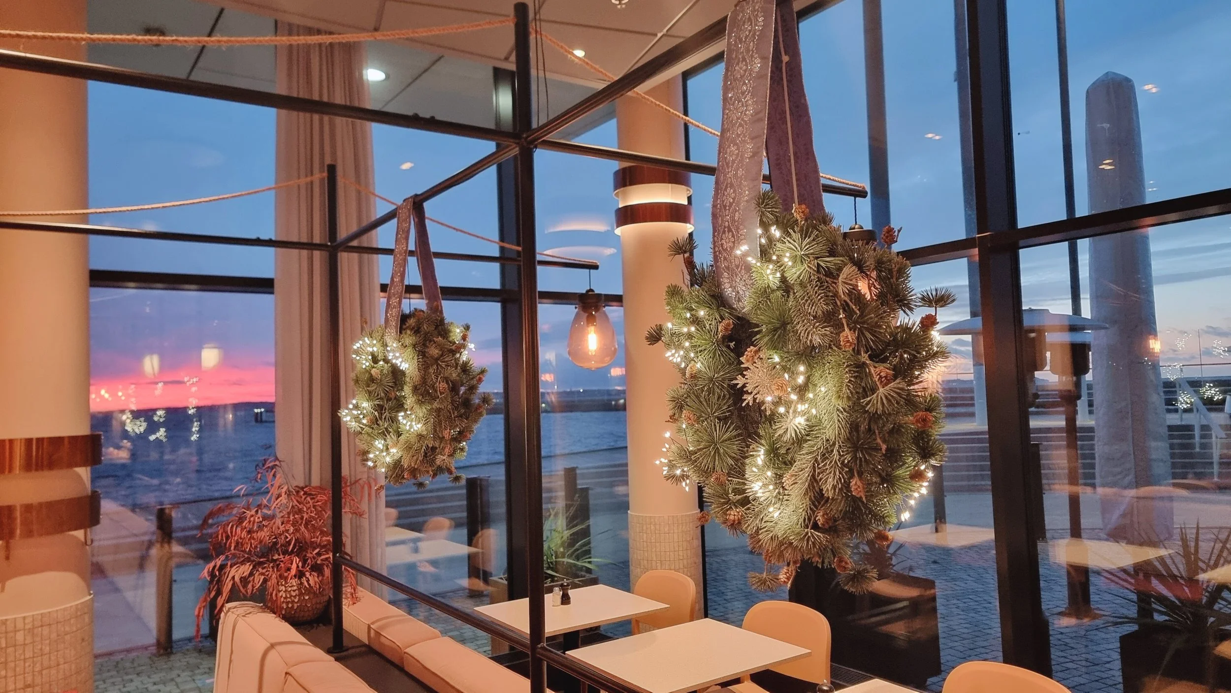 hotellrestaurang juldekoration