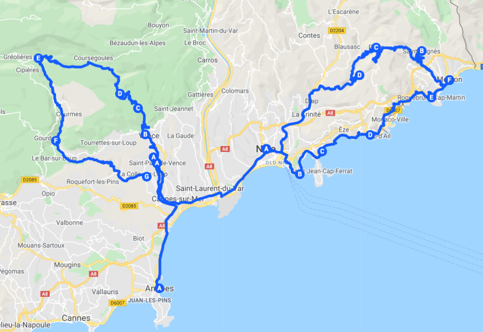 clue Hula hoop moth Road trip Côte d'Azur: Antibes - Menton | France — Nomads Road Trips EN