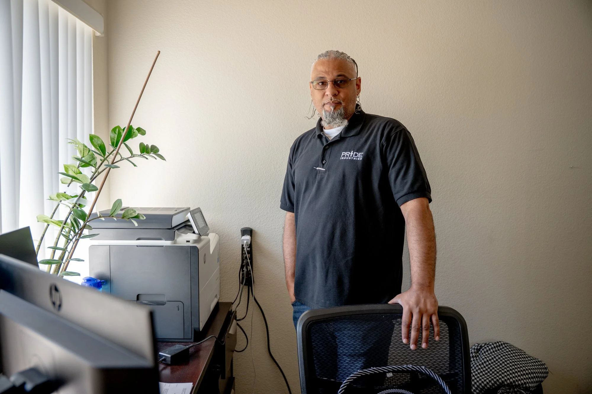 Ameer Habeeb, director of environmental services (EVS) at PRIDE Industries, poses for a portrait at the PRIDE Industries office in Vacaville, Calif. on Wednesday, July 2, 2025. Habeeb was in charge of managing PRIDE’s contract with the California Med