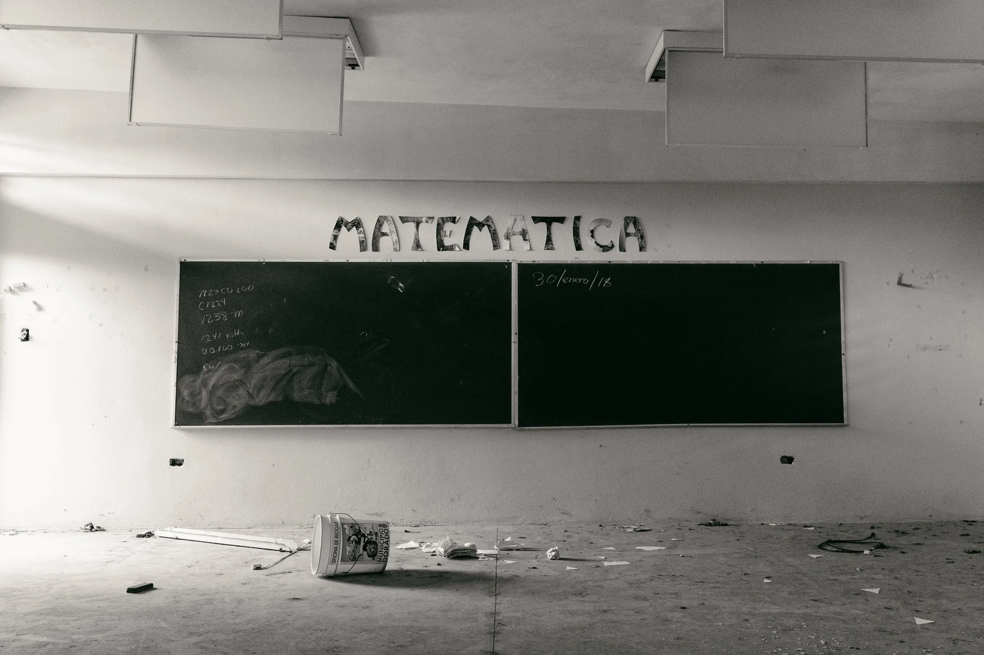 A classroom at a school in San Juan, Puerto Rico stands abandoned in spring of 2023. More than half of Puerto Rico's public schools have closed their doors in the last 10 years. Government officials have justified the "consolidations," saying hurrica