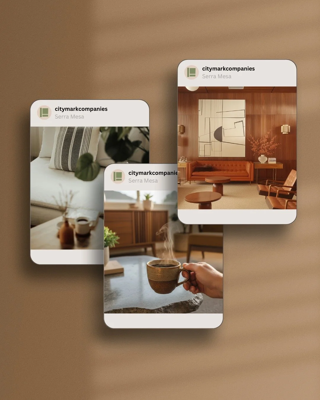Inspired by a neighborhood rich in mid-century character, Dezi was designed to feel both familiar and unexpected.

Across 25 townhomes and three different site locations, we crafted a brand that brings everything together seamlessly while still stand