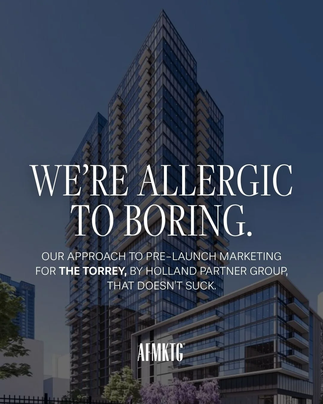 AFMKTG is proud to support the social media launch for the newest 34-story luxury residential tower in San Diego, The Torrey, in partnership with Holland Partner Group.

This is a shift we&rsquo;re seeing across high-performing developments. The proj