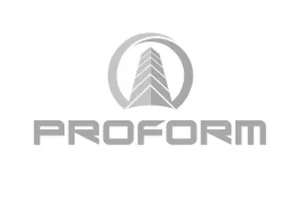 Proform logo with a stylized building and the word 'Proform'