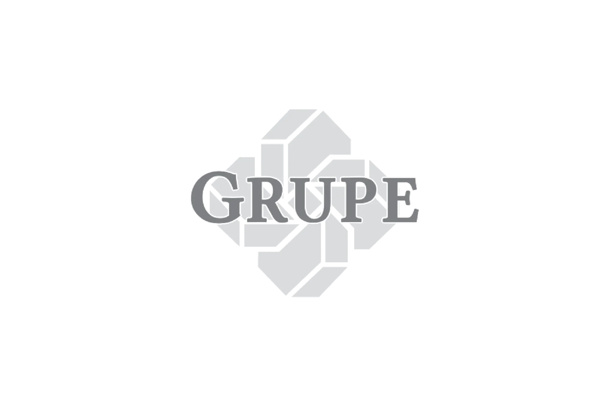 A black background with a geometric gray design resembling a crystal or gemstone, and the word 'GROPE' in large bold gray letters overlaying the design.