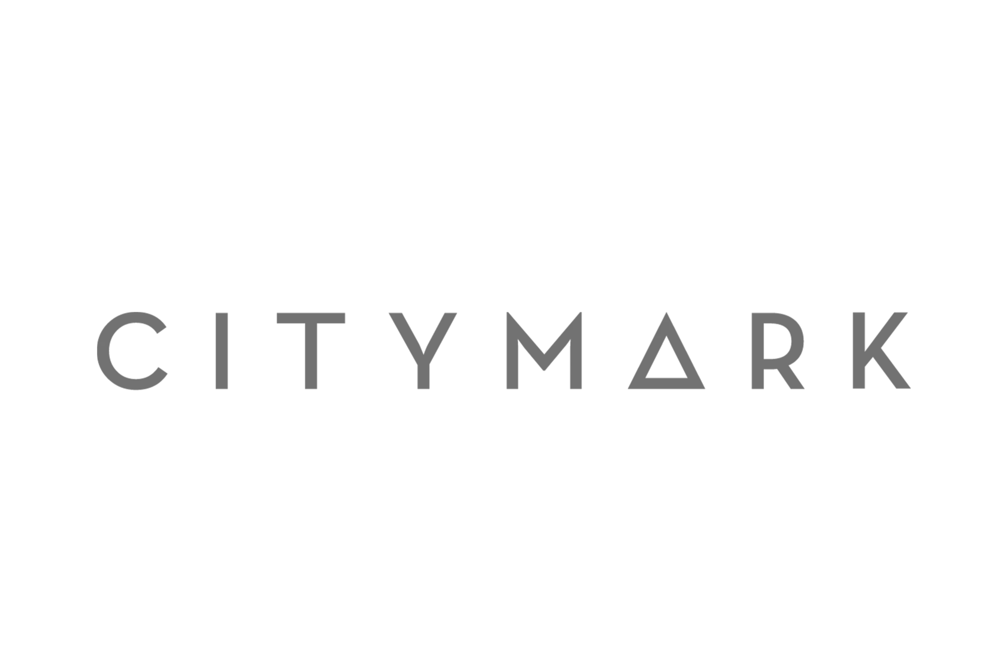 A black and white logo for CityMark, featuring a city skyline above the word 'CITYMARK' in bold letters.