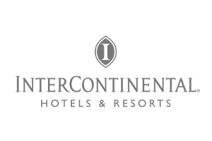 InterContinental Hotels & Resorts logo with a stylized leaf emblem above the text.