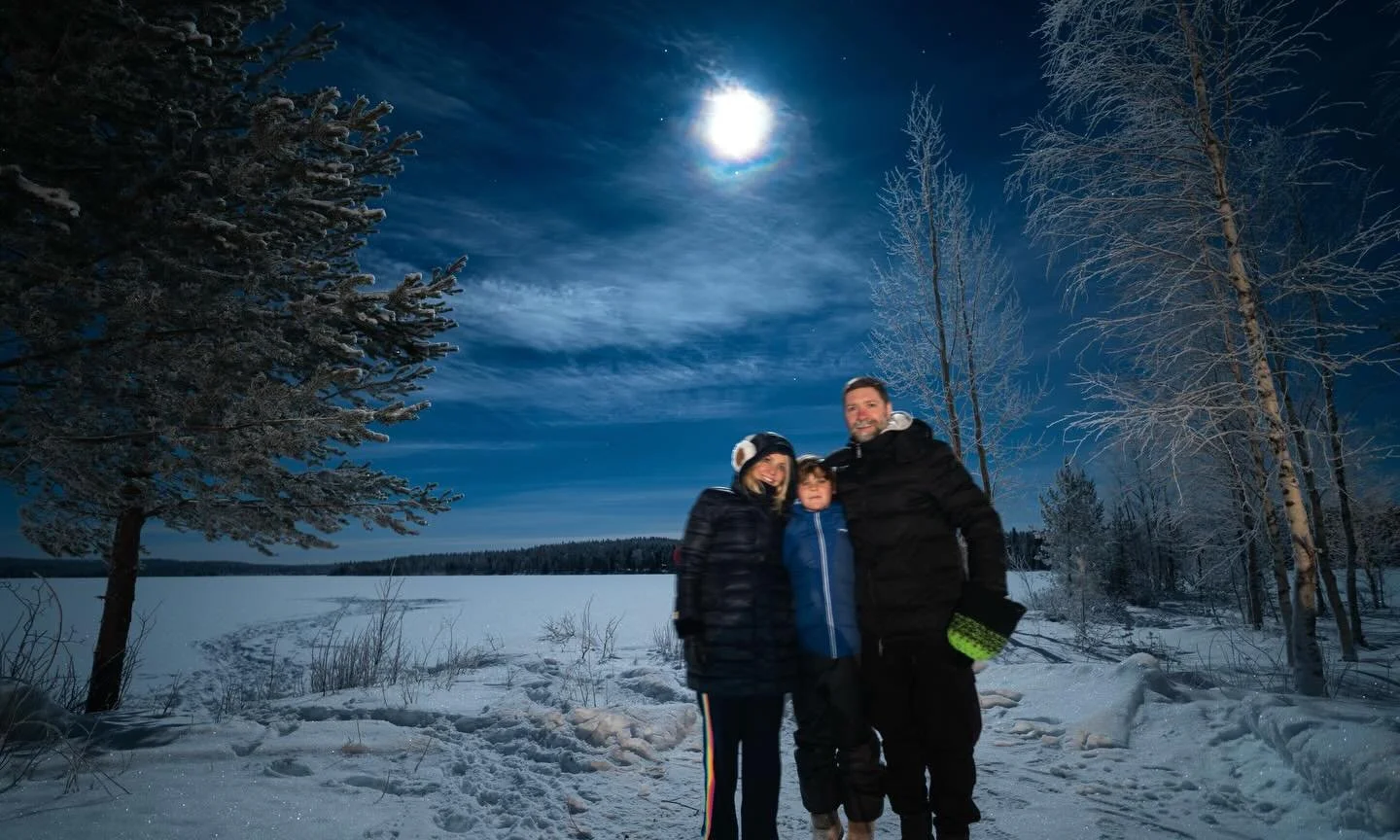 ✨Just received some photos back from our Lapland trip&hellip;✨ 

Of course, I missed the group shot of the Northern lights as I was dealing with my 5 year old daughter&rsquo;s boots that were filled with snow ❄️🥶😂 But I&rsquo;m so glad my husband i