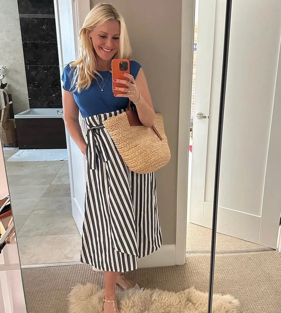✨ Found treasure for a fraction of the price! ✨ 

The first photo is an oldie and shows my @maxmara skirt that I wear every summer (when not heavily pregnant!) I always get so may compliments 😍

As a stylist, I&rsquo;m always on the hunt for pieces 