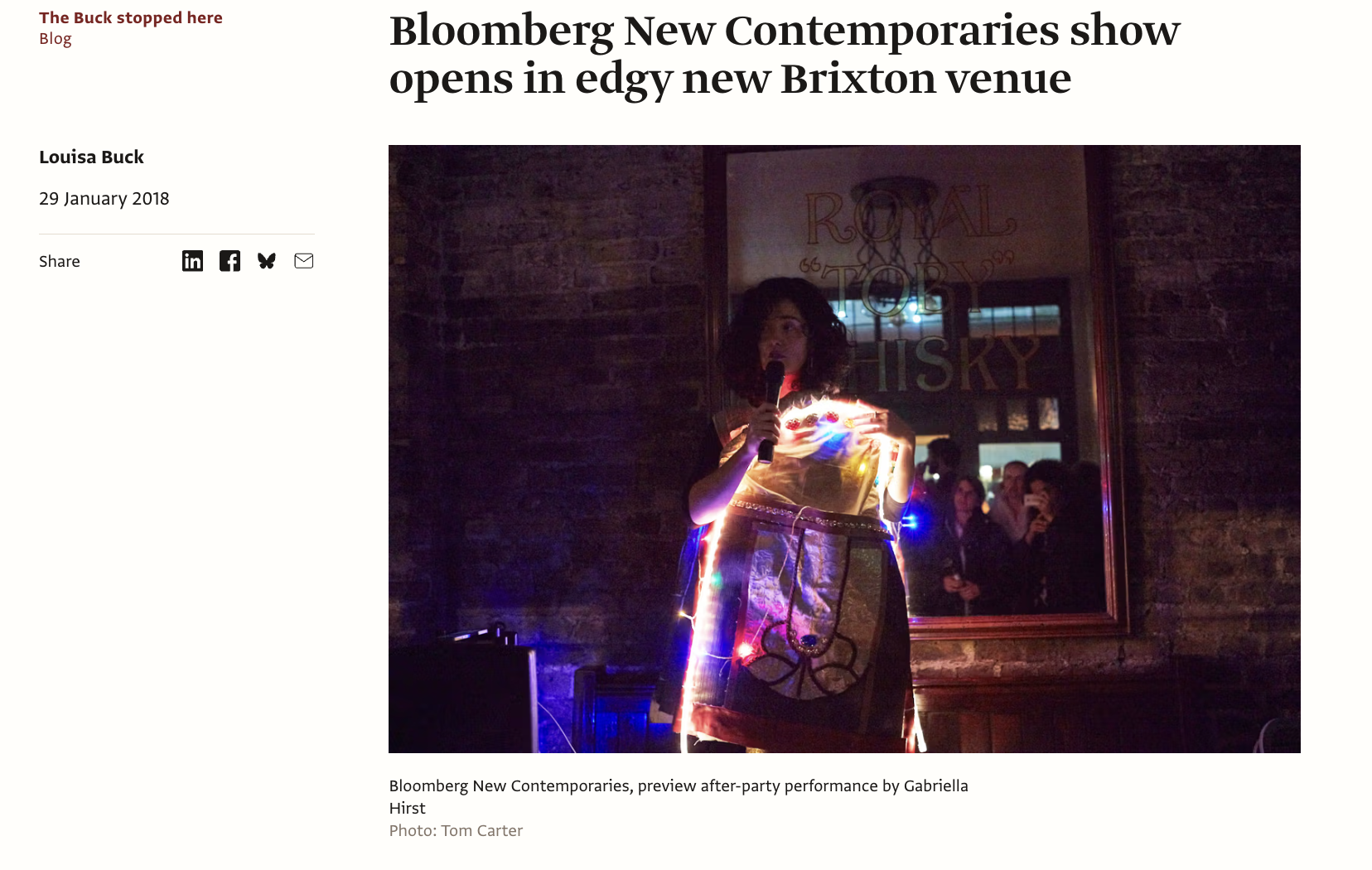 The Art Newspaper | Bloomberg New Contemporaries show opens in edgy new Brixton venue