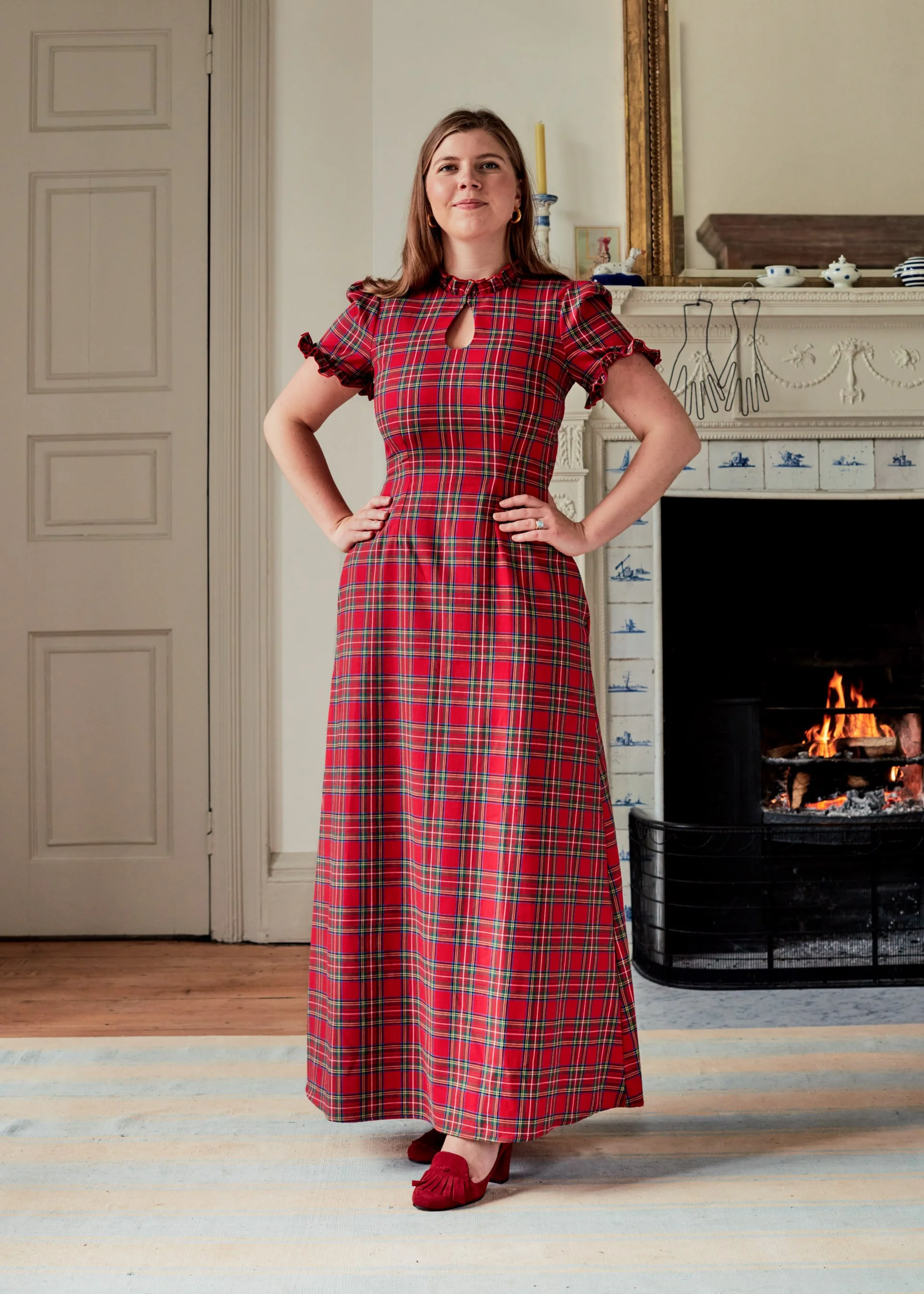 Maxi sales tartan dress