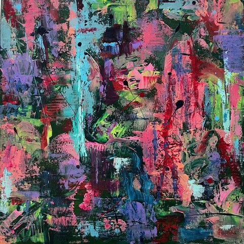 It’s a crazy world | Abstract on canvas | 24”x24”