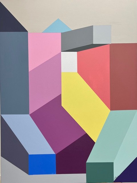 Configuration III | acrylic on canvas | 30"x40"