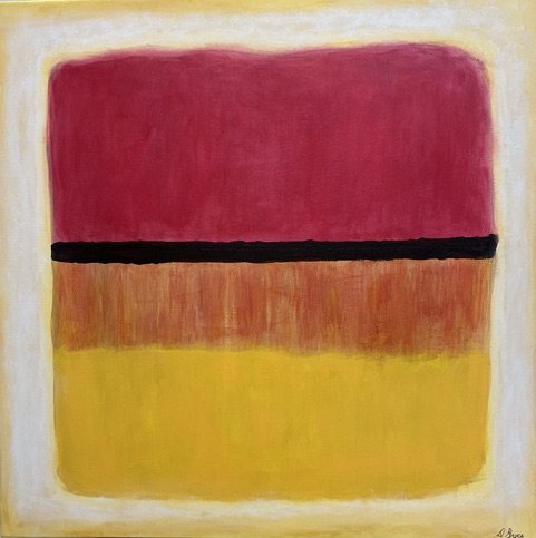 Study in Red and Yellow | acrylic on canvas | 30”x30”