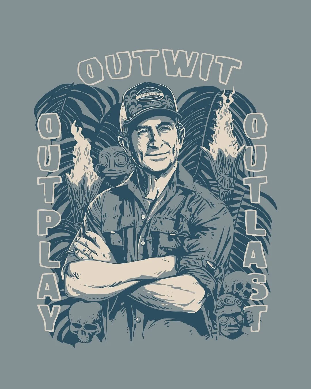 Apparel design for @officialparamountshop and @survivorcbs featuring the ageless @jeffprobst