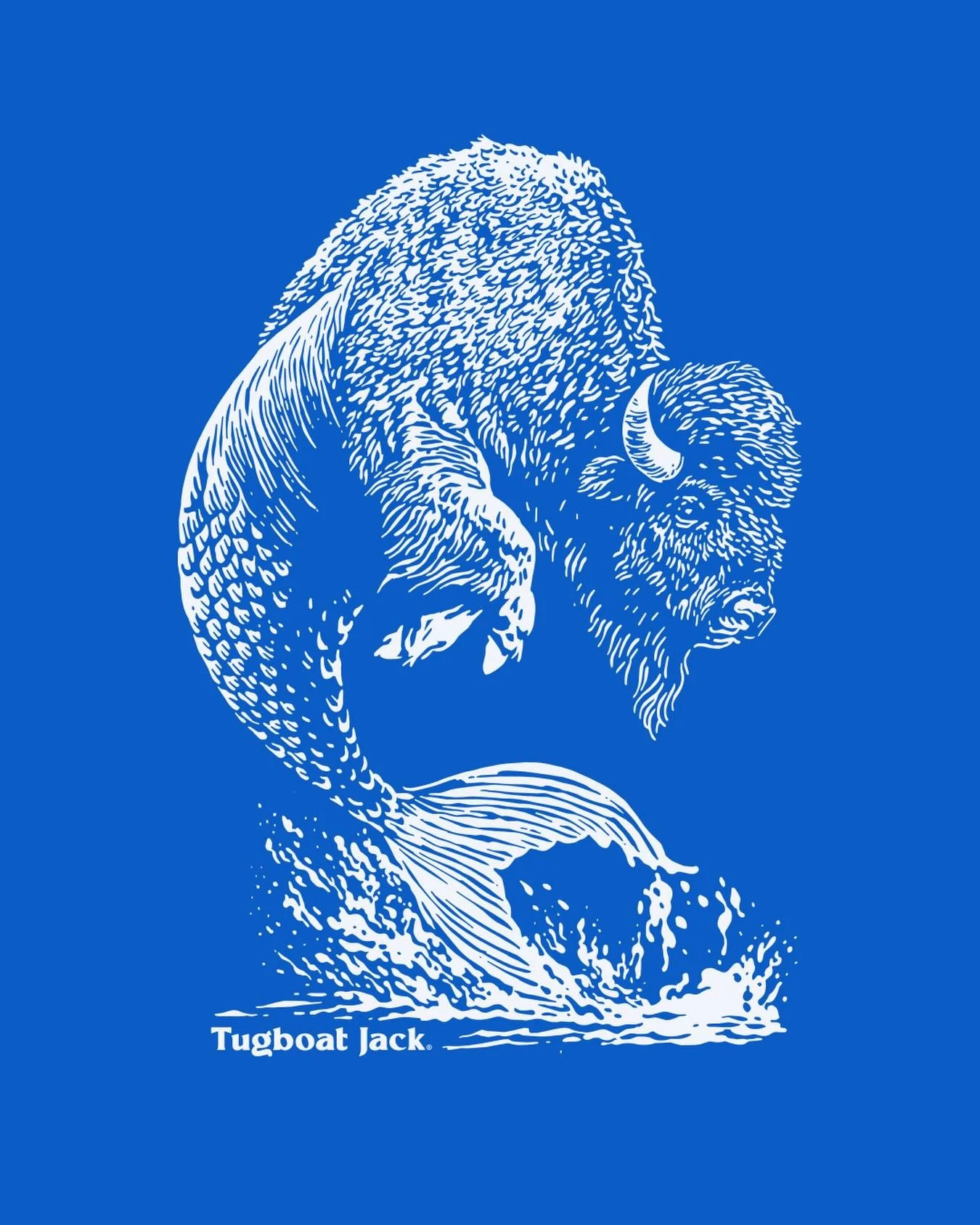 Bison-fish shirt design for @tugboatjackco