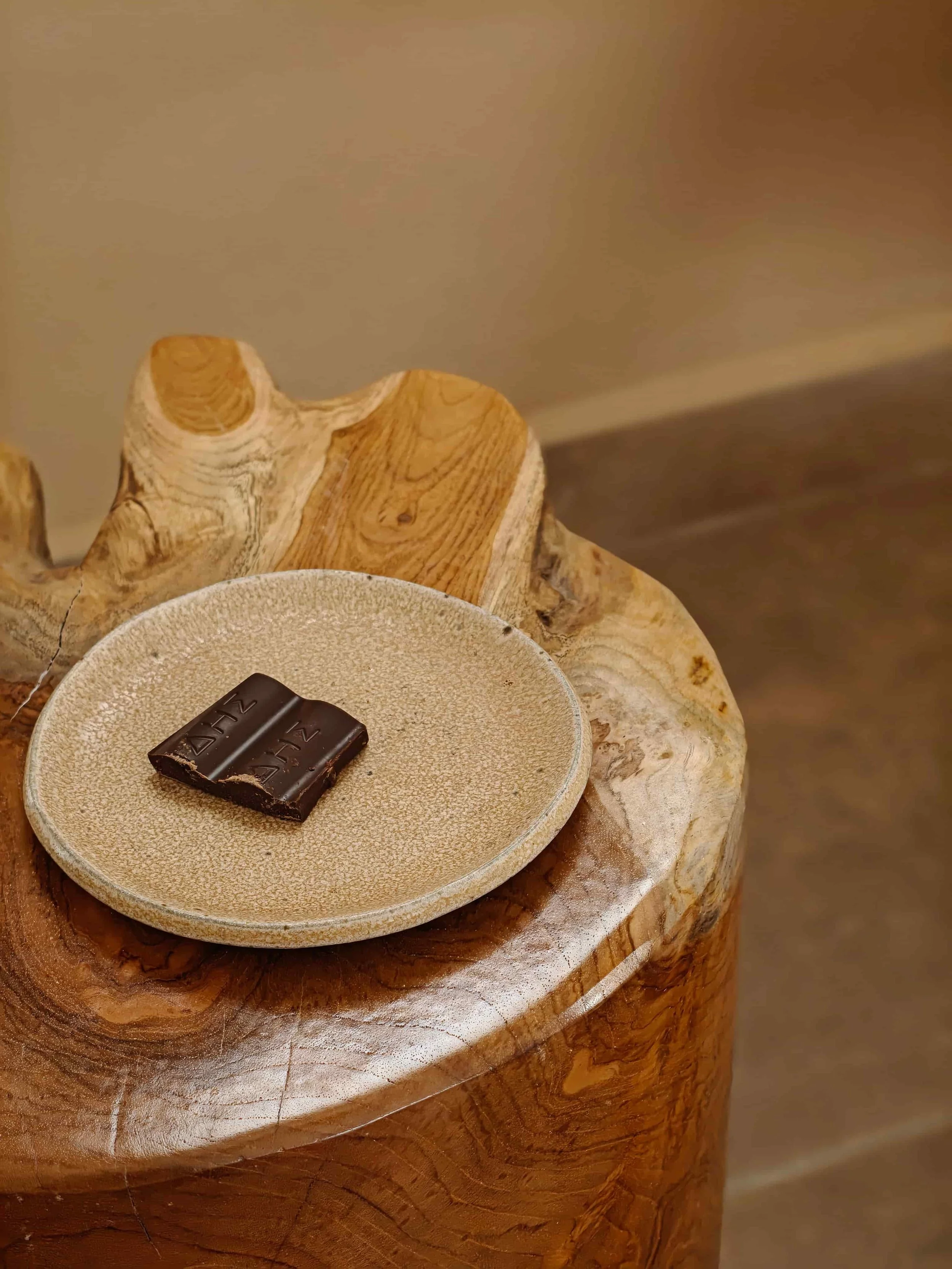 beautiful dark chocolate and bespoke aftercare at Naós, a sanctuary near OKU Kos and Ikos Aria resorts.