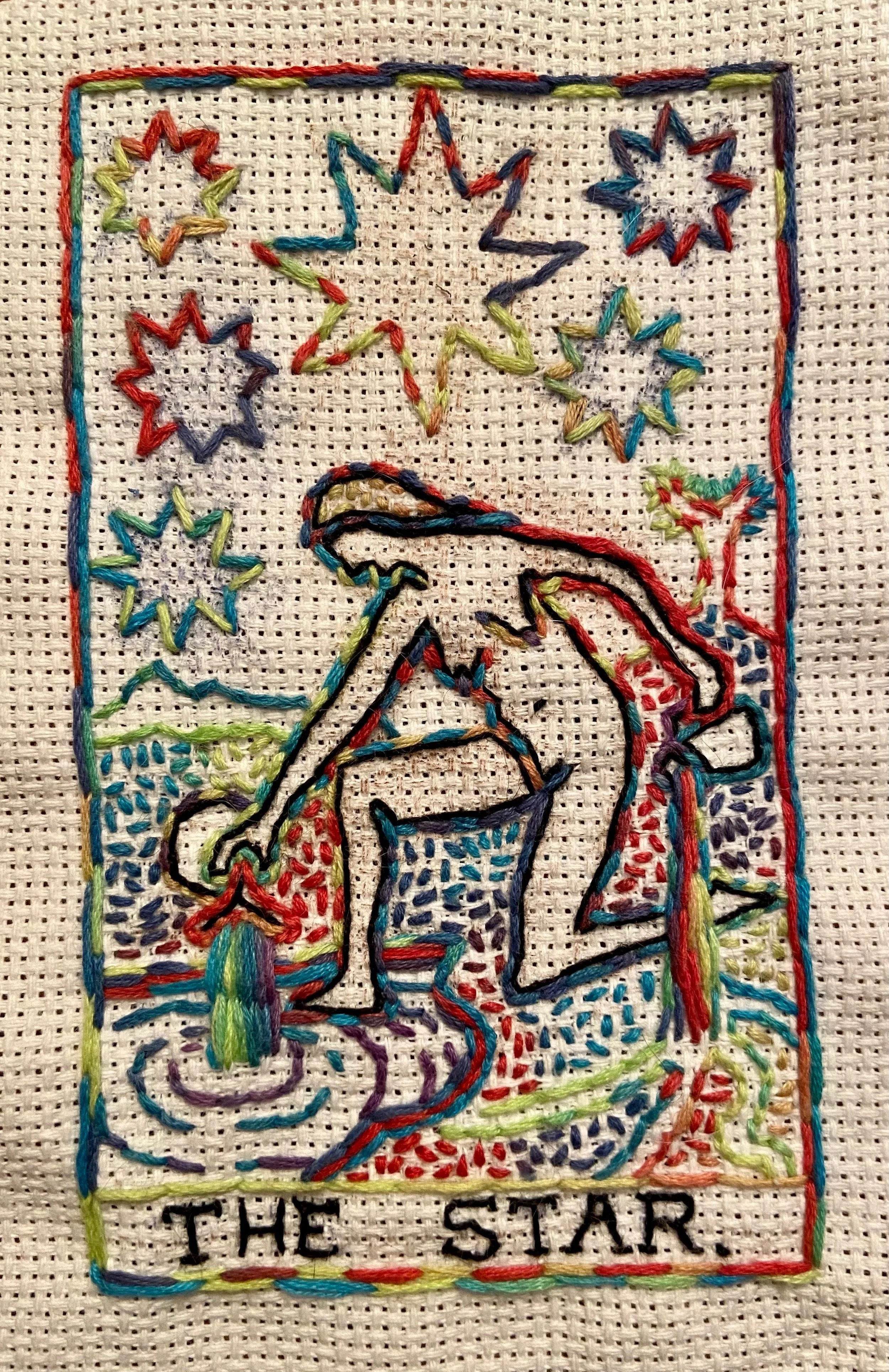 Embroidery thread on cloth