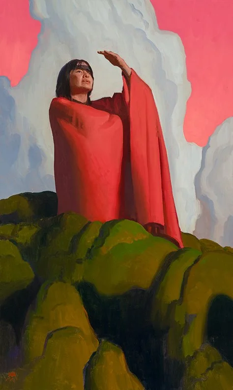 Tony Pro, The Distant Calling, oil on linen, 
18 x 30 in.