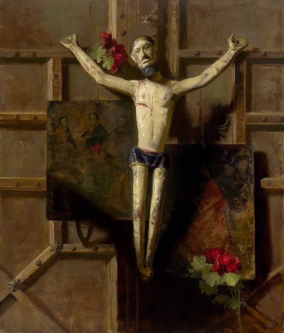 Sherrie McGraw, Spanish Cristo, oil on canvas, 2023, 28 x 24 in.